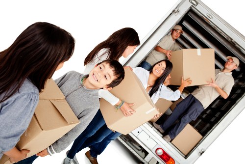 Warehouse safety overview with staff and organised storage area