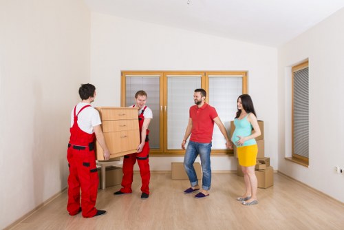 House movers packing and transporting items in Neweltham