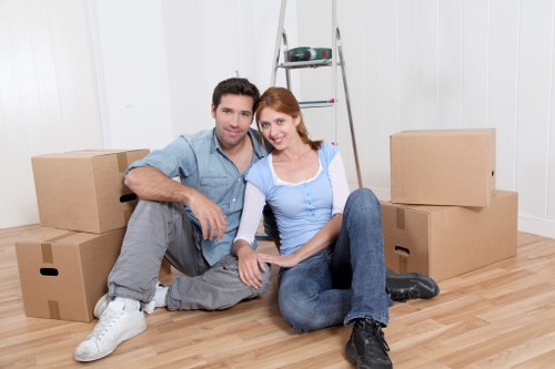 Professional man and van transporting furniture in Neweltham