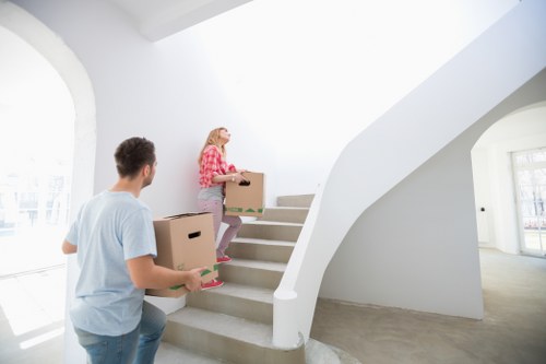 Organized furniture storage unit in Neweltham with wrapped items