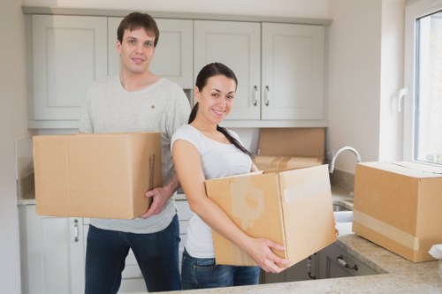 Business supplies arranged in Neweltham storage